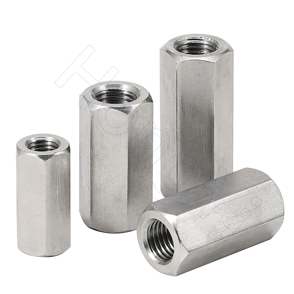 M2 to M24 Hex Coupling Nut 304 Stainless Rod Extension Coupling Nuts, Female Thread Connection Connector, Joint Sleeve Screw Nut image 6