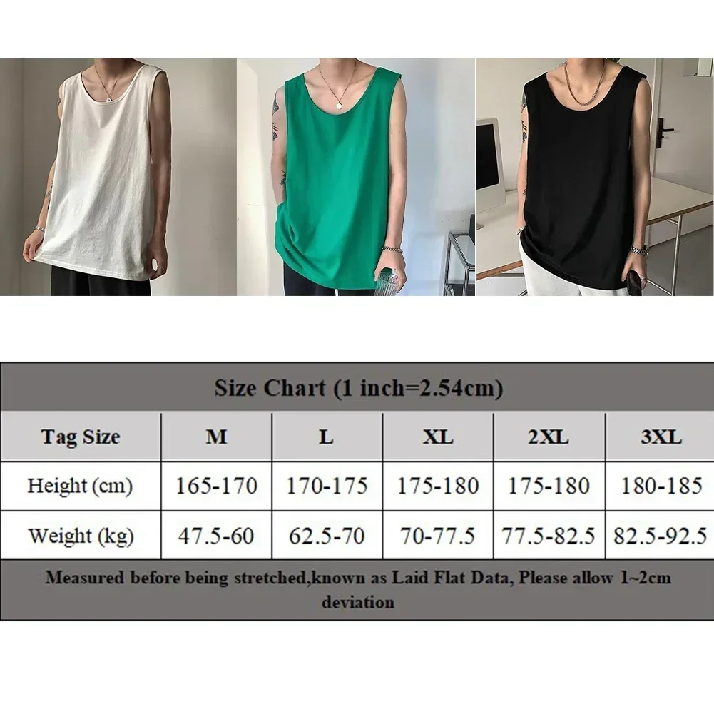 Men O Neck Baggy Tanks Tops Handsome Bodybuild Vest Fashion Versatile Streetwear