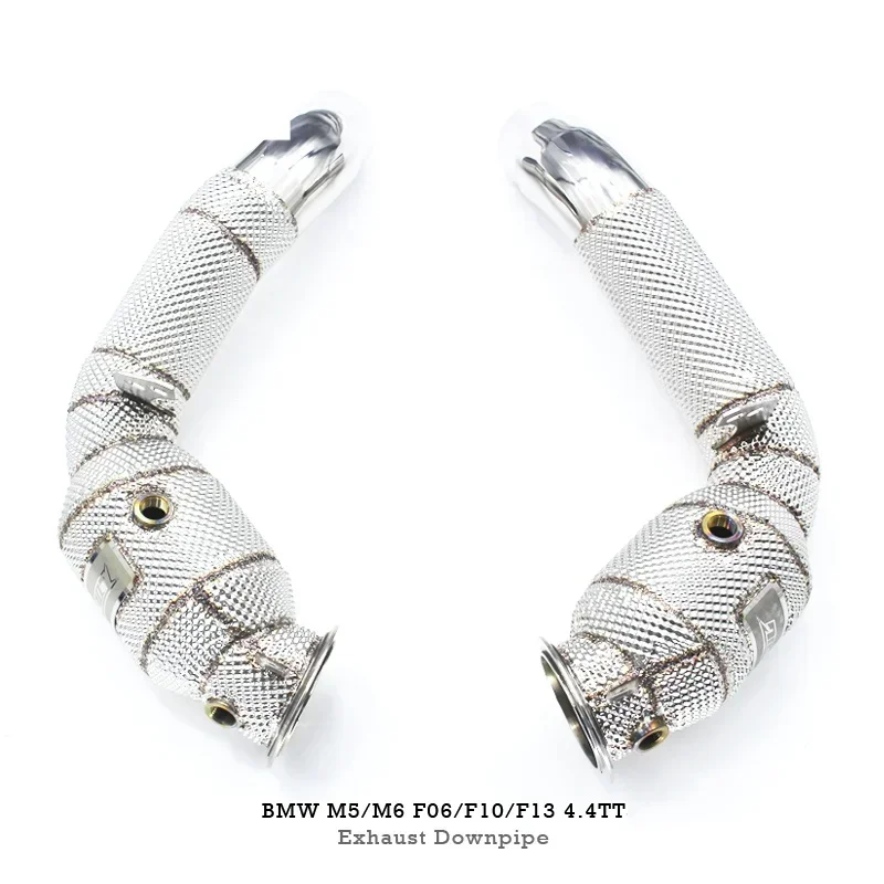 Section High flow Pipes branch downpipe Exhaust Pipe with For M5/M6 F06 F10 F13 4.4TT