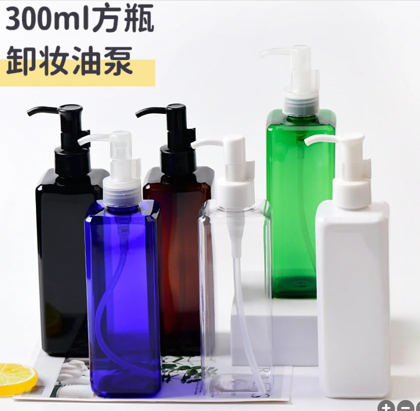 250ml300ML square plastic  PET BOTTLE  toilet water lotion emulsion serum essential toner foundationskin care cosmetic packing