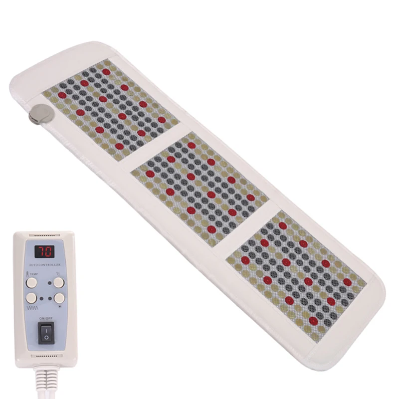 Korea quality VLF health mattress jade tourmaline LED photon light heating physiotherapy mat FIR stone PEMF mat 220V