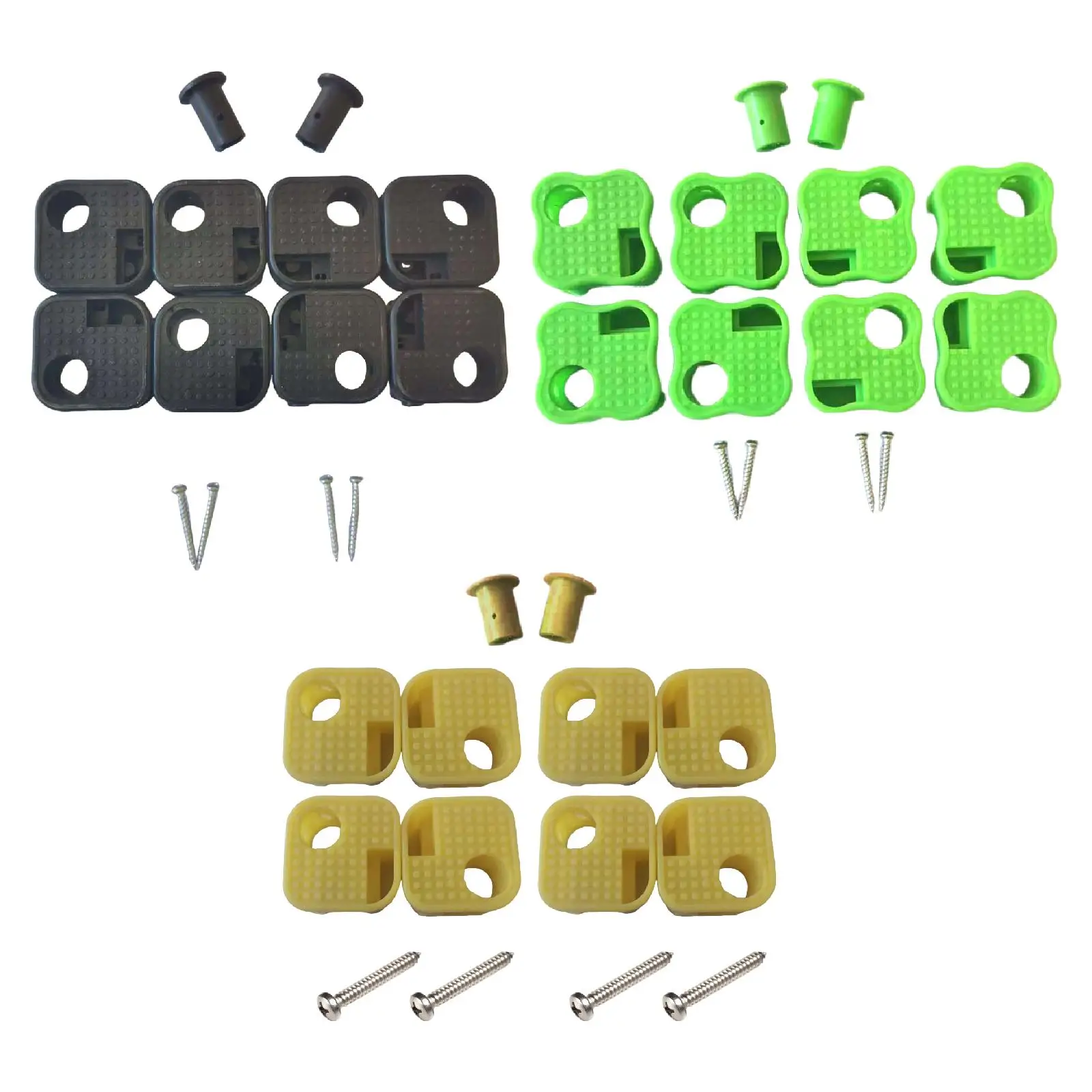 3x8 Pieces Camping Chair Replacement Feet Floor Protectors Outdoor with Screws Versatile Portable Professional Replacement Legs