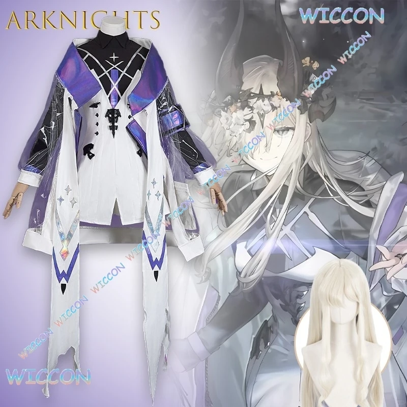 

[MAGCOS]Anime Game Character Eblana Deadmantle Cosplay Costume Arknights Outfit Gothic Lolita Halloween Party Stage Performance