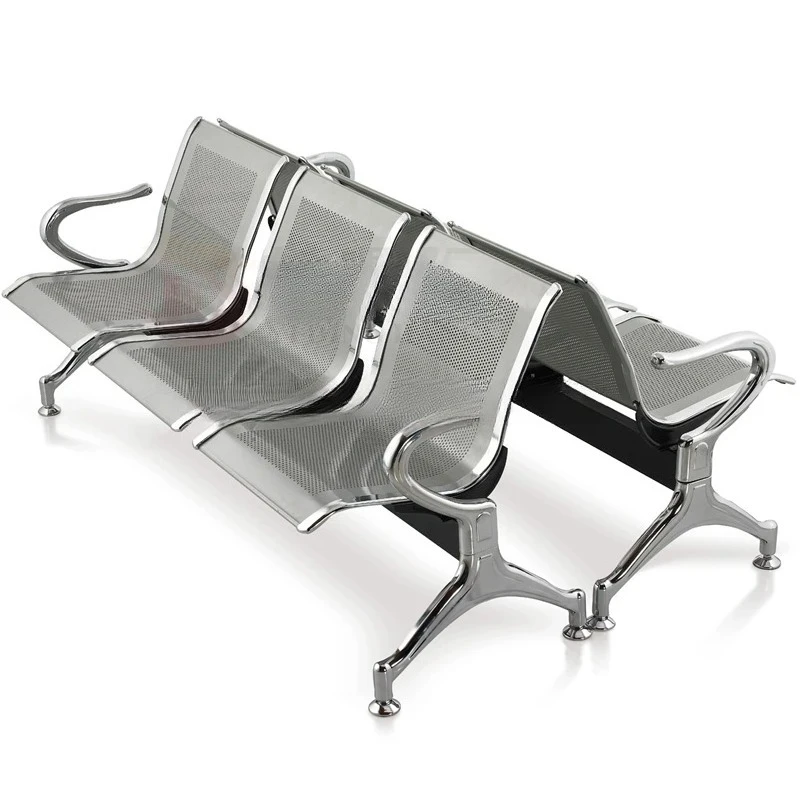 Row Chair Iron Bench Sofa Chair Public Office Reception Conjoined Airport Chair