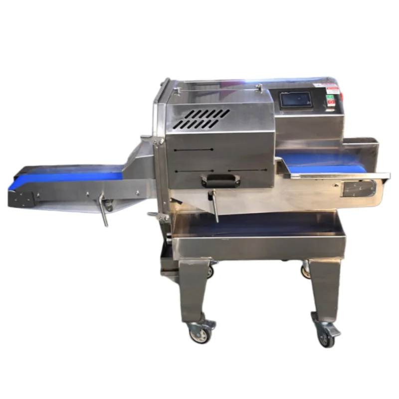 Auto Feed Meat Slicing Machine Reduce Manual Labor for Deli Shop Cooked Meat Cube Slice Cutting