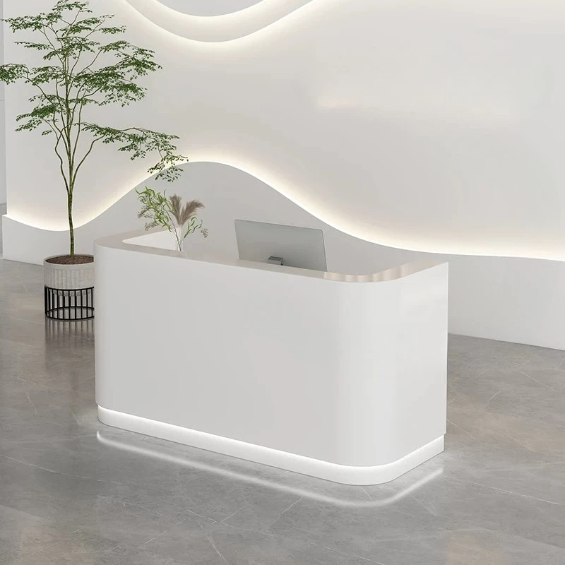 Clinical Modern Minimalist Gym Reception Desk Executive Podium Service Reception Desk Store Empfangs Theke Reception Furniture