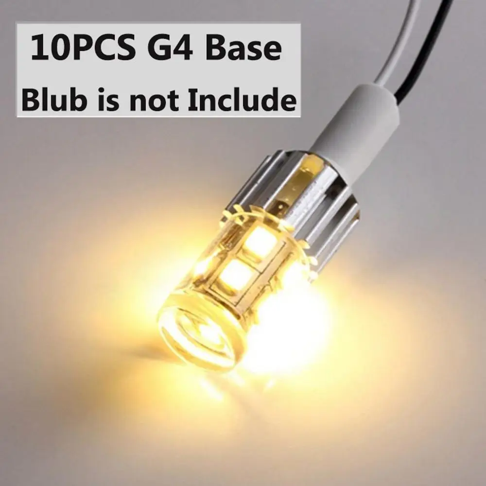 2A 10cm Length Cable Head Wire Connector Ceramics G4 Base Socket Plug Lamp Holder Connector Lamp Bases