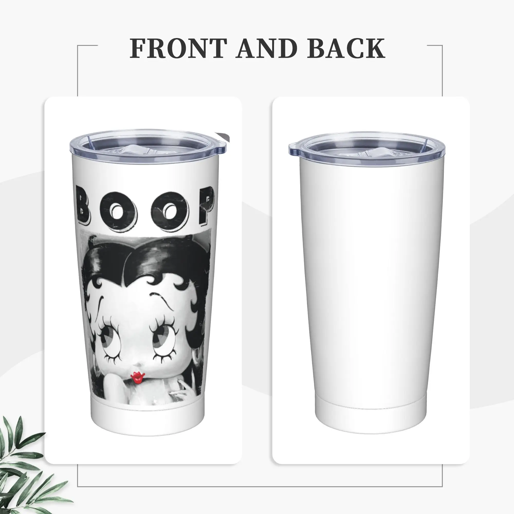 Stainless Steel Tumbler Boop Not Fade Away Thermal Cups Bettys Cartoon Heat Preservation Hot Drinks Mug Cup Driving Water Bottle
