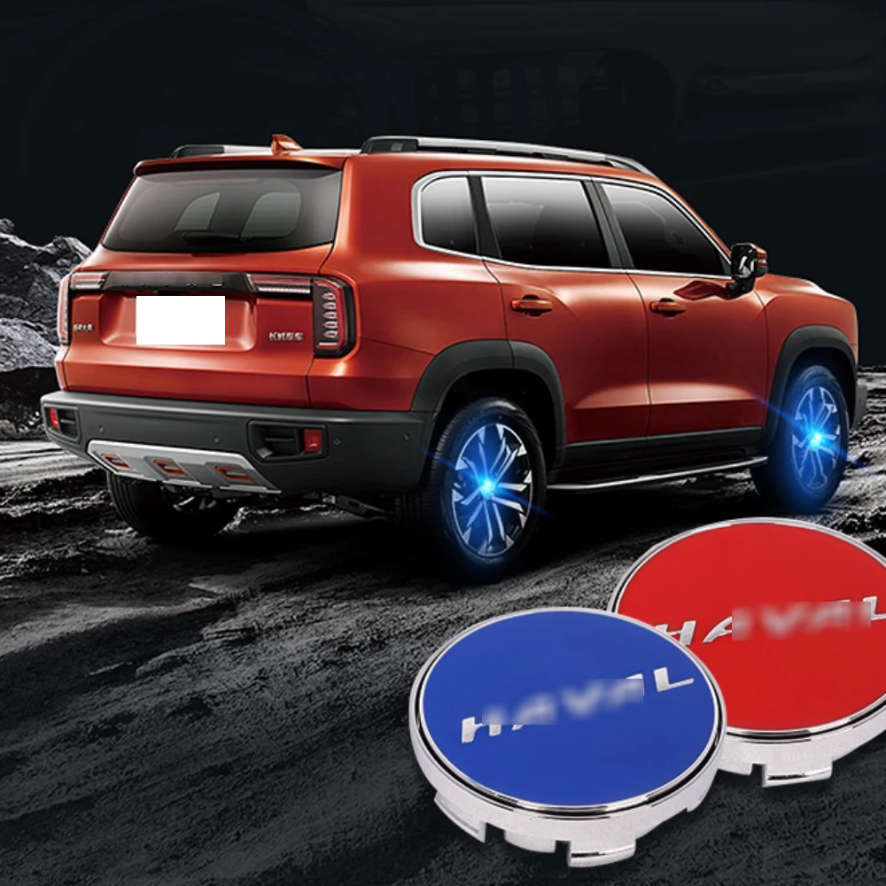 For Great Wall GWM Haval DARGO Magnetic levitation wheel hub lights Illuminated hub caps Exterior modification Car stickers