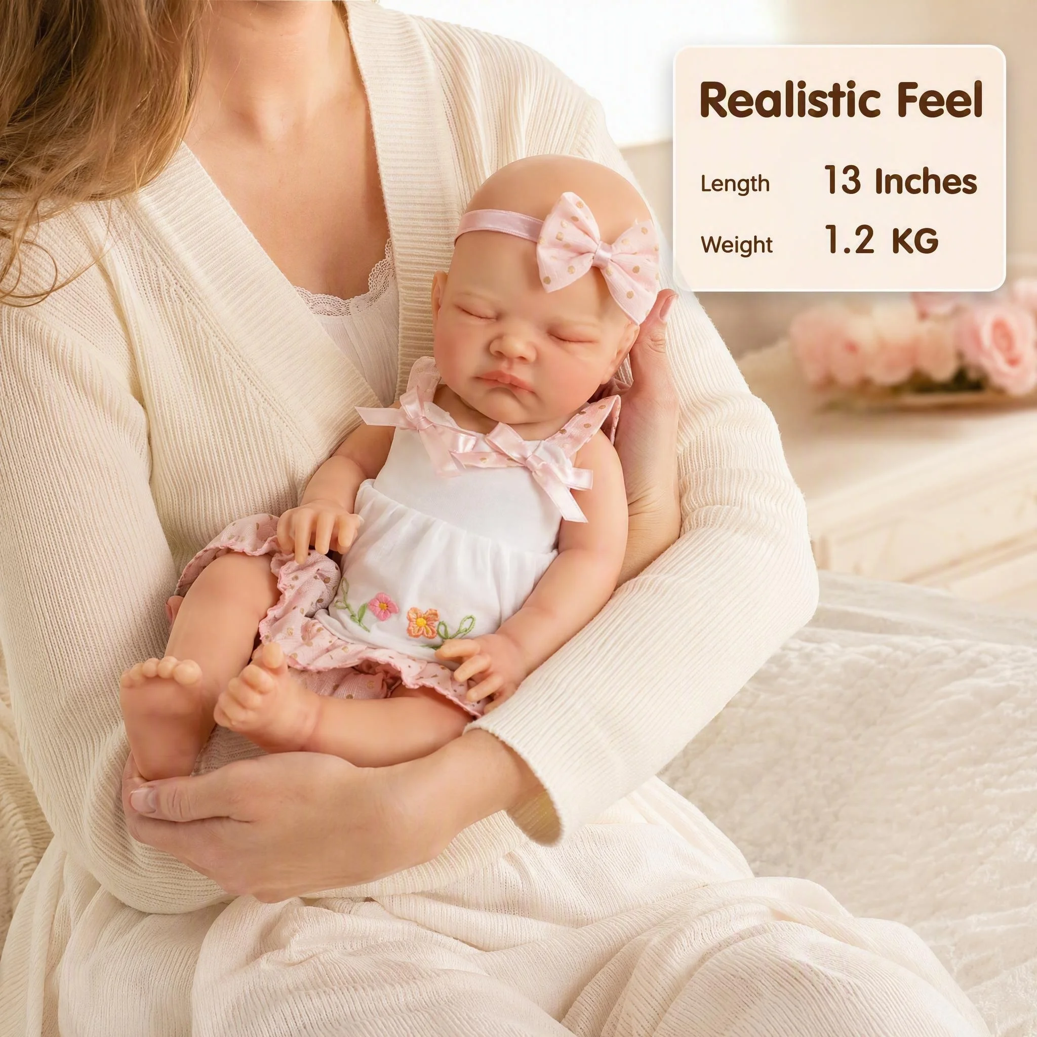 NPK 12 pulgadas August Mini Lindo Bebé Reborn de Silicona Sólida, Flexible, Elástico, Súper Suave, Tamaño Pequeño, Realista