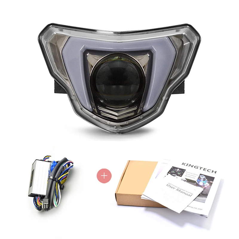 BMWG310R G310GS LED Headlight Assembly Motorcycle 30W White Light Waterproof Aluminum New Condition Clear Lens 12V Power Supply