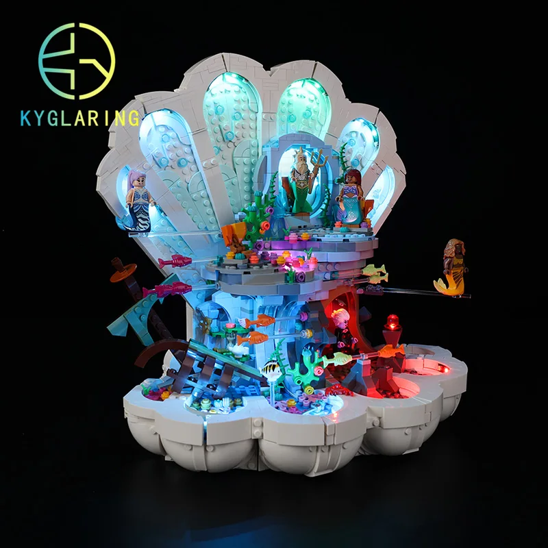 Kyglaring LED Light Kit For 43225 The Little Mermaid Royal Clamshell Block Model (Not Included Building Blocks)