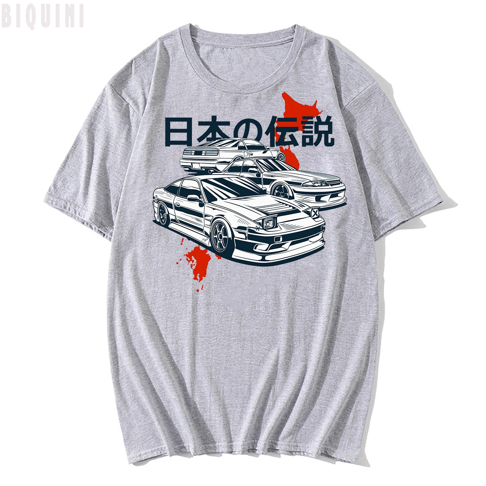 JDM Integra Car T Shirt Men Comics Art Print 90s Harajuku Vintage Style100%Cotton Summer Fashion Tops Japan Casual  T-shirts