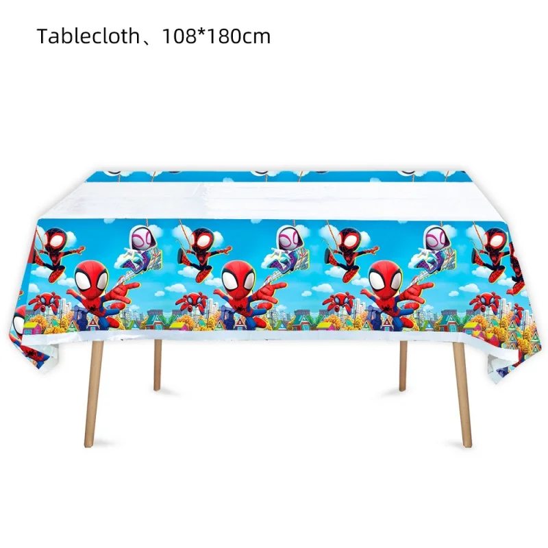 Cartoon-Spinnen-Themenparty-Deko Tischdecke Partyzubehör Tischabdeckung Superhelden Jungen Geschenke Babyparty Geburtstagsfeier Geschenke – Detail 8