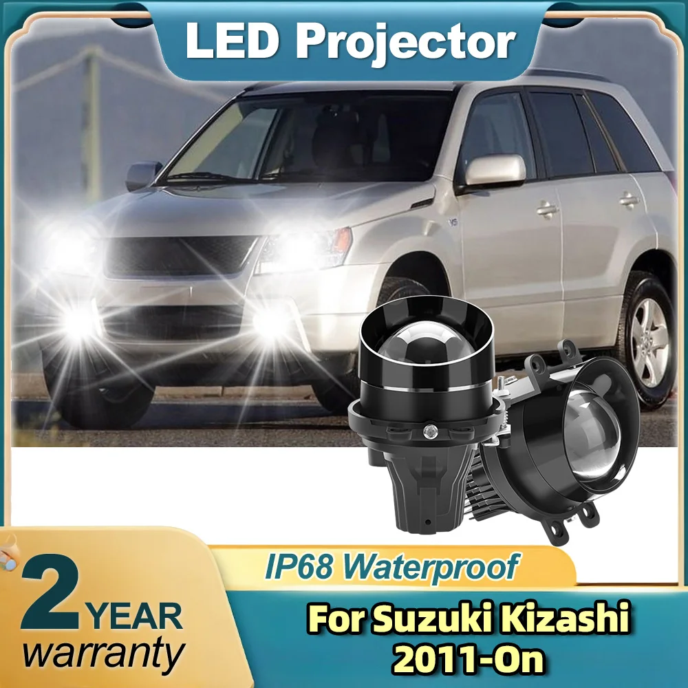

2PCS 3.0" LED Fog Projector Lens Retrofit Fog Light Lamp 6000K White 90W High Beam 20000LM For Suzuki Kizashi 2011-On 2012 2013