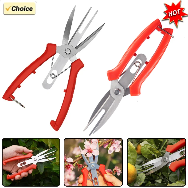 Tesoura de Jardinagem de Dois Gumes Tesoura de Poda para Desbaste de Árvores Frutíferas de Jardim Multiuso Tesoura de Colheita de Frutas Pcs