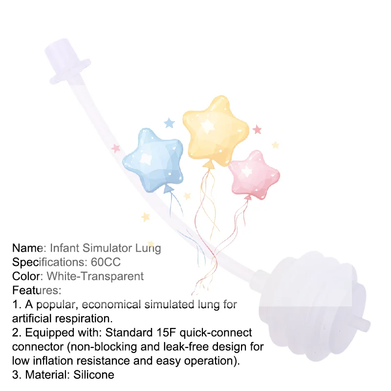 

Test Lung Infant Simulated Lung Infant Test Lung Breathing Machine For Respiratory Anesthesia Neonatal Simulated Lungs Silicone