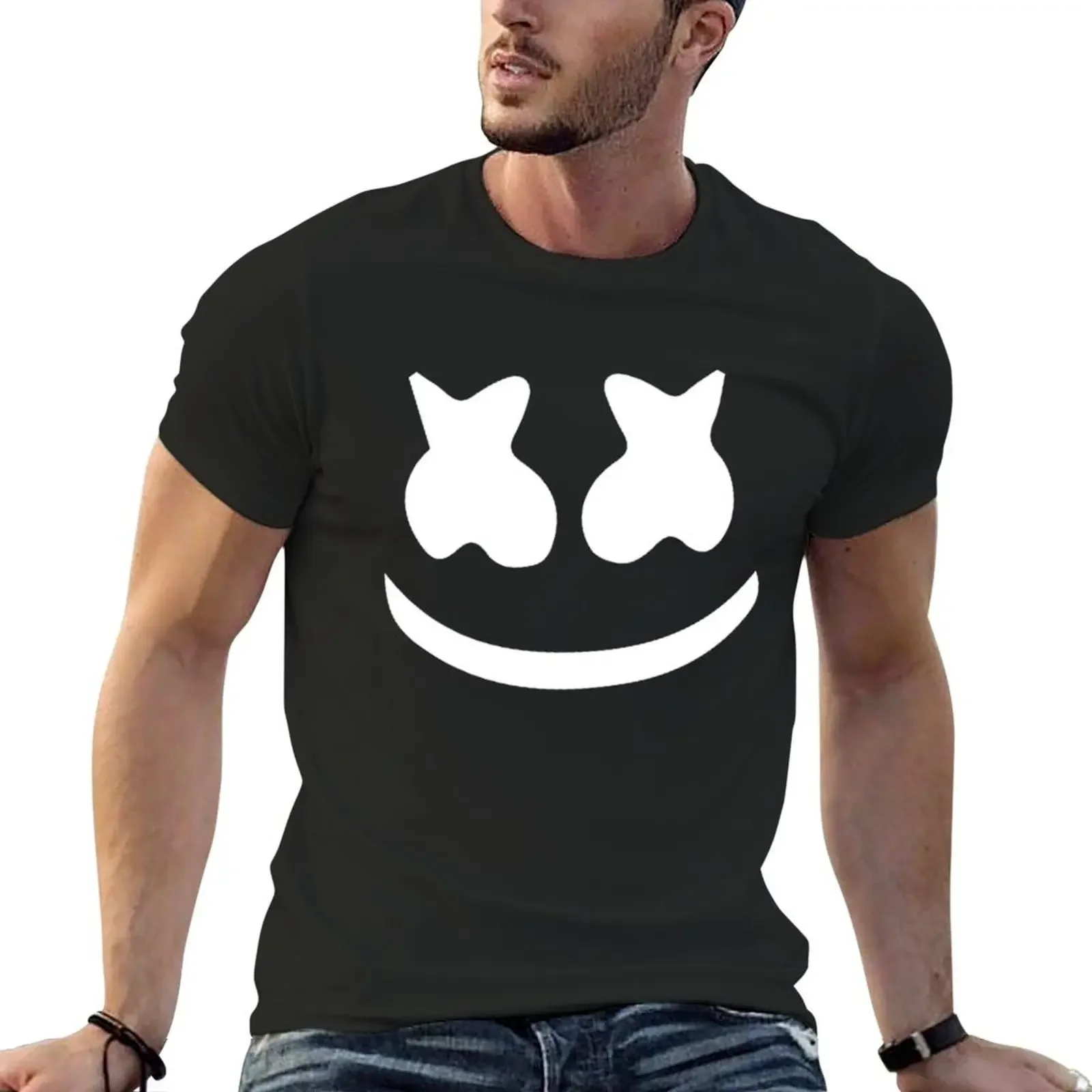 Marshmell0zzw Face T-Shirt Aesthetic clothing essential t shirt mens fashion