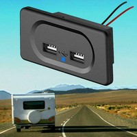 Camper Dual USB Ports Charge Socket For RV Motorhome Camping Caravan Bus Marine DC5V/3.1A 12V Charger Modification Accessories
