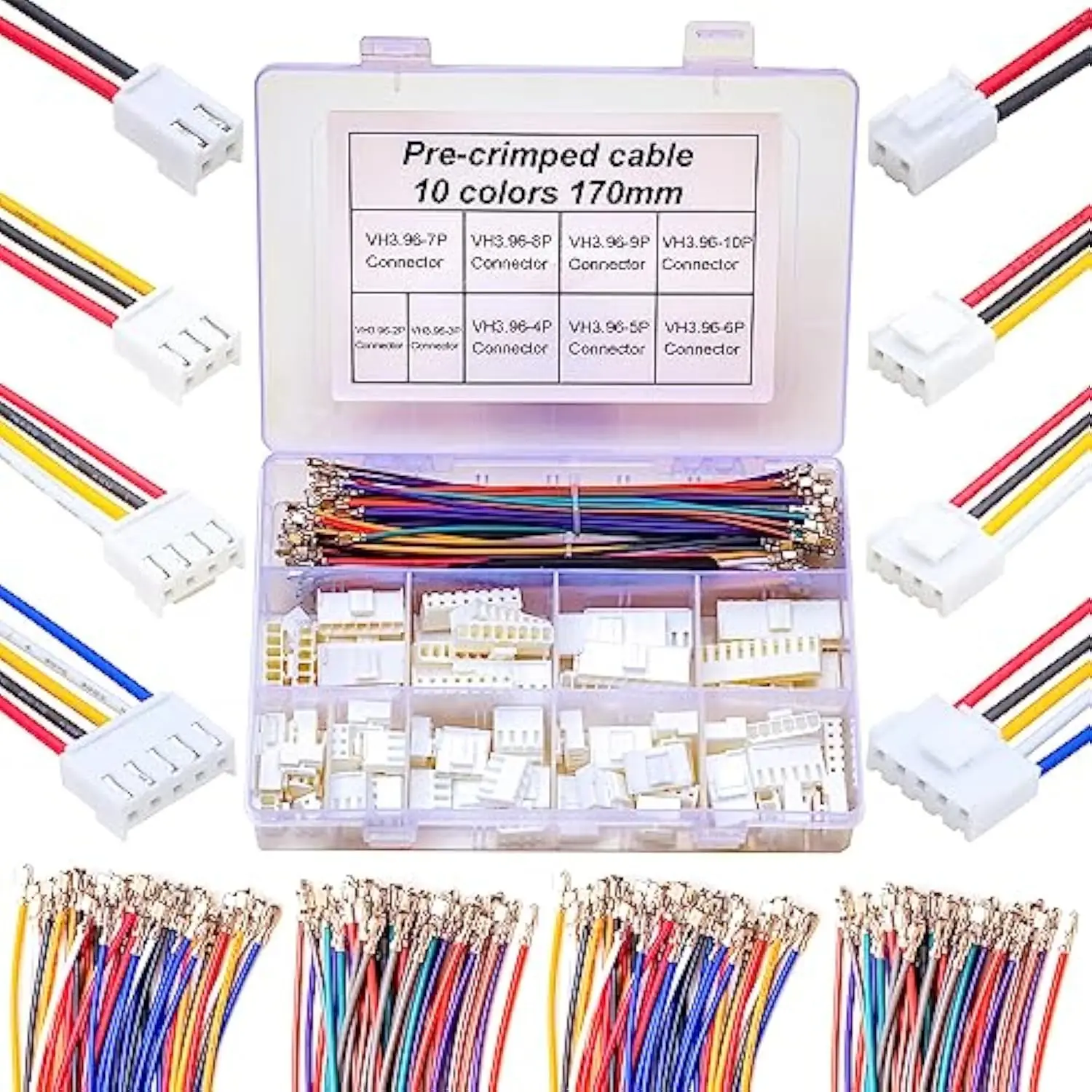 

VH 3.96mm Jst Connector Kit with 20AWG Premium Pre-Crimped Cables (396 VH-MM-170 Kit)