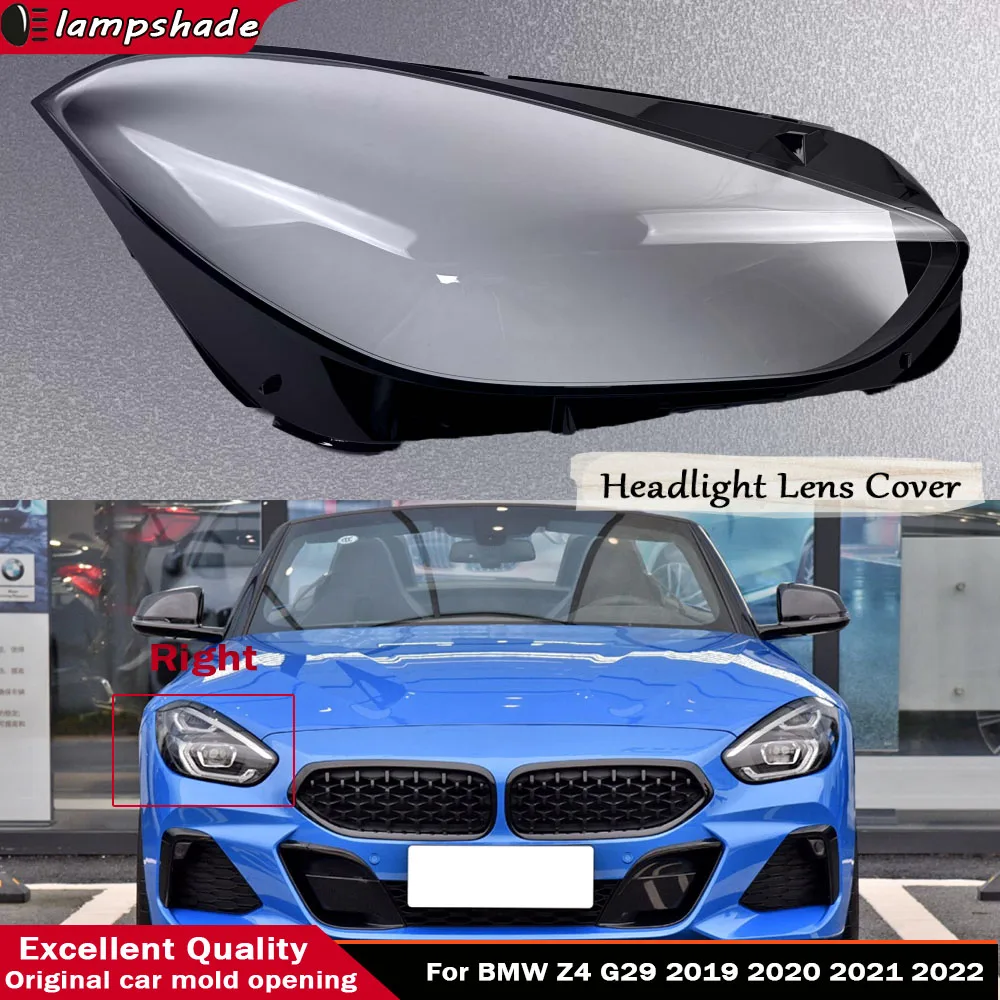 

Car Headlight Cover For BMW Z4 G29 2019 2020 2021 2022 Transparent Headlamp Clear Plexiglass Lens Cover Car Accessories