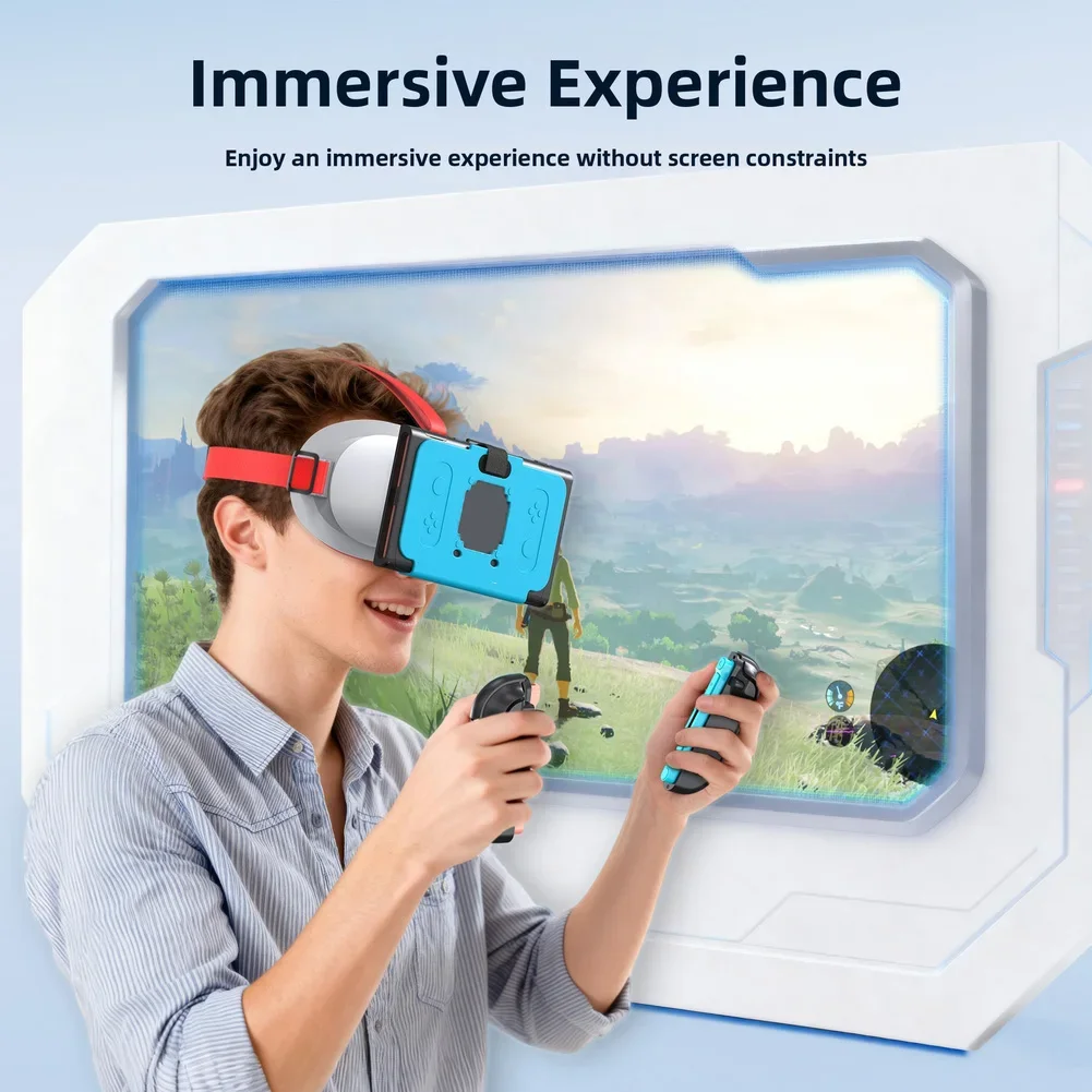 1 Pcs High-Definition Immersive 3D VR Glasses Construction Compact For Nintendo Switch 2  Christmas Console HD 3D Parts
