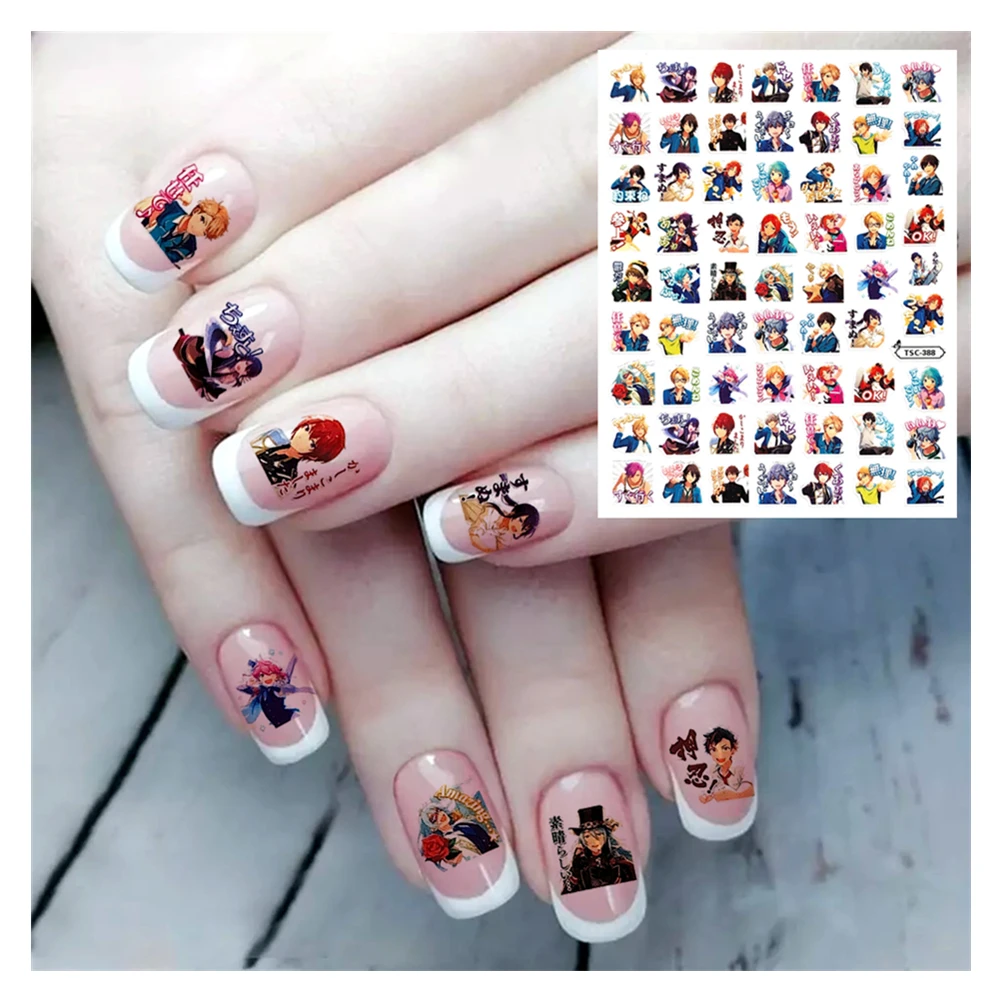 TSC-391Japanese anime cartoon character Lady Beautiful Girl 3D Back glue Nail sticker Nail decoration Nail art  Nail ornament