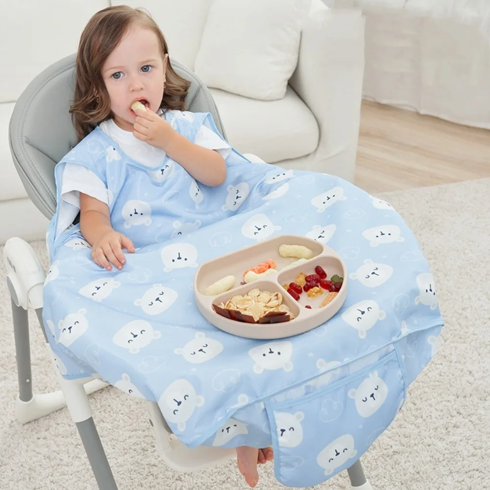 Cartoon Baby Bibs Anti-Dirty Waterproof Baby Eating Fedding Bib Feeding Burp Cloth Table Cover Baby Apron Baby Feeding Supplies