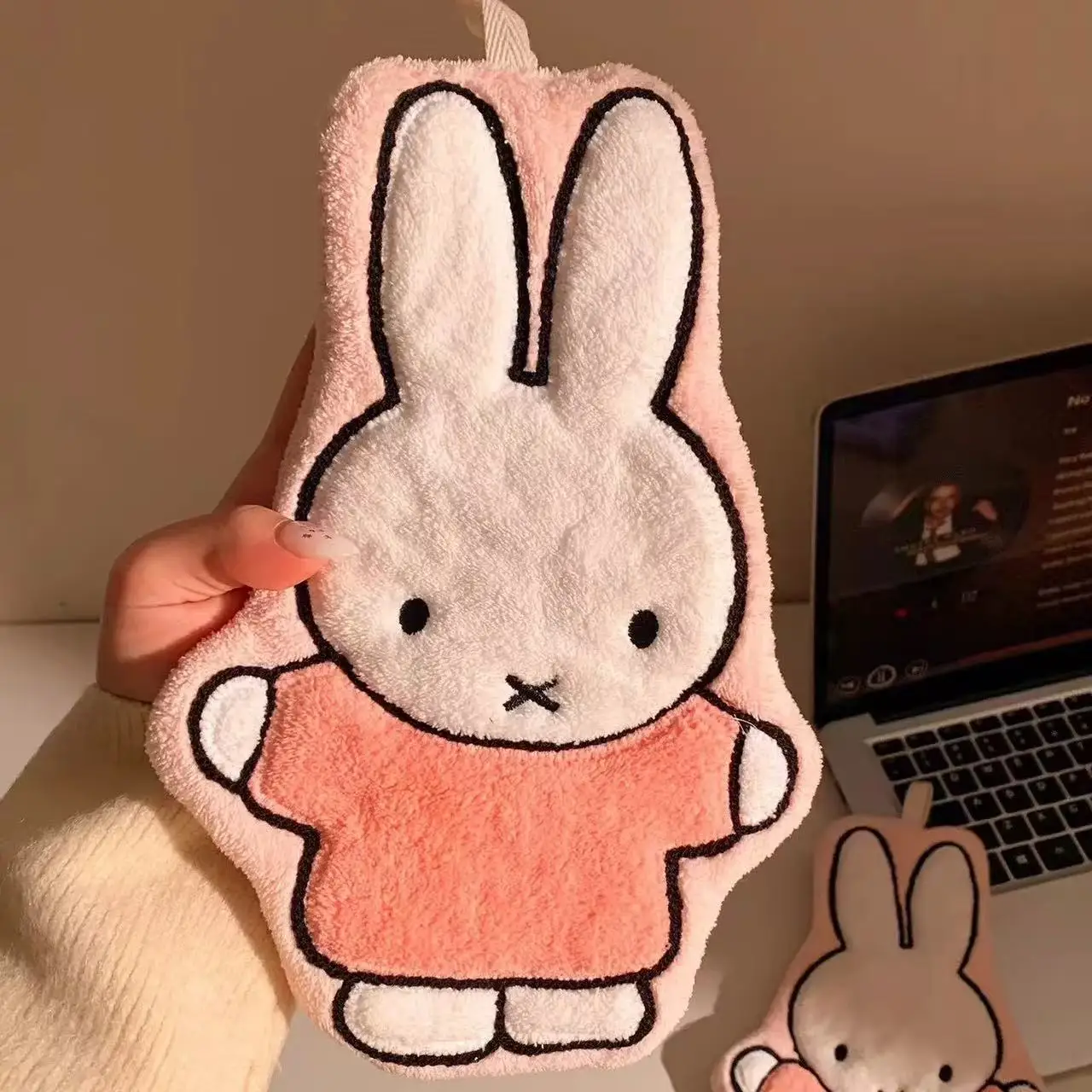 1/2 Stück Niedliches Miffy-Kaninchen Handtuch, Verdicktes Badezimmer- und Küchenhandtuch, Cartoon-Design, Miffy Markenprodukt – Detail 3
