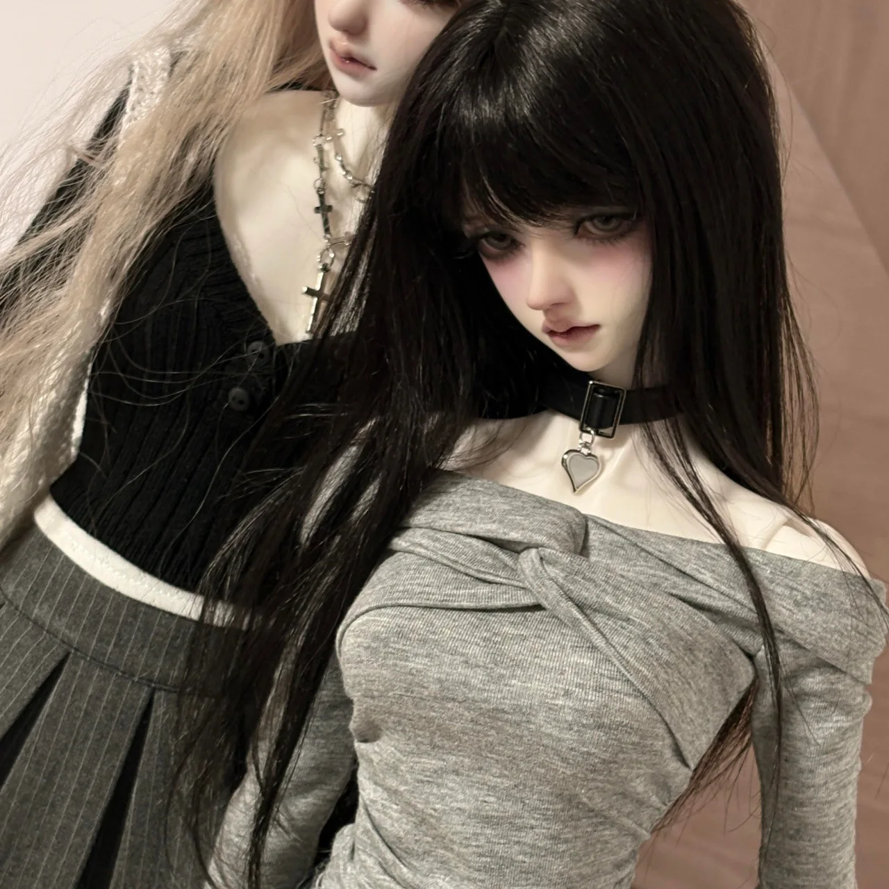 

1/3 1/4 1/6 BJD Babi Doll Wig Accessories Older Sister Type Black Straight Bang Long Straight Hair Fashion BJD Doll Dress Up Wig