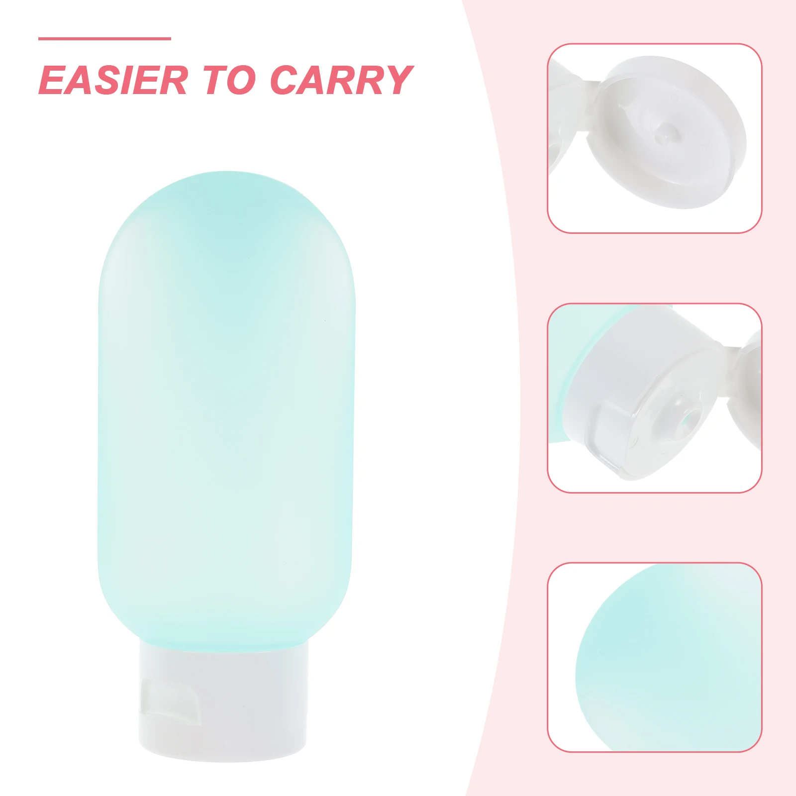 

3pcs Travel Size Toiletries Bottles Refillable Shampoo Lotion Containers Leak Proof Compact Squeeze Dispenser Easy Carry For