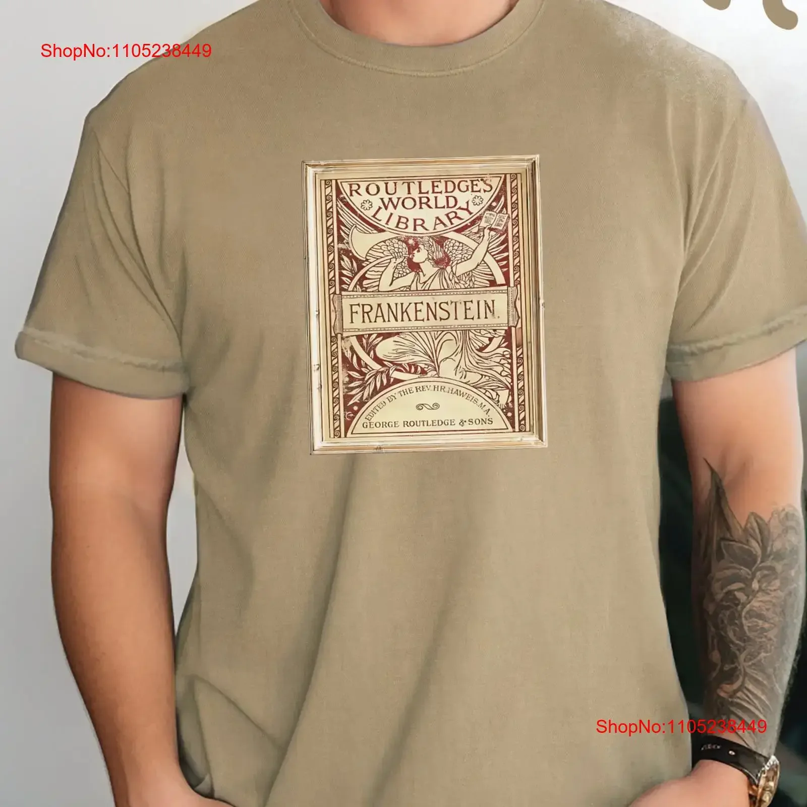 Camiseta Frankenstein de Mary Shelley, literatura clásica, gótica, de terror, para amantes de la literatura, estilo vintage, lavada, transpirable