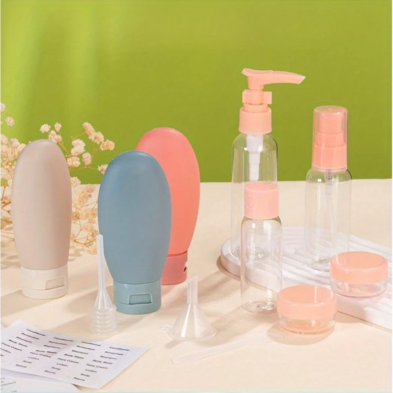 11pcsTravel Liquid Container Portable Tool Perfume Bottle Set Refillable Spray Lotion Shampoo Showergt Bottling Refill Cosmetic