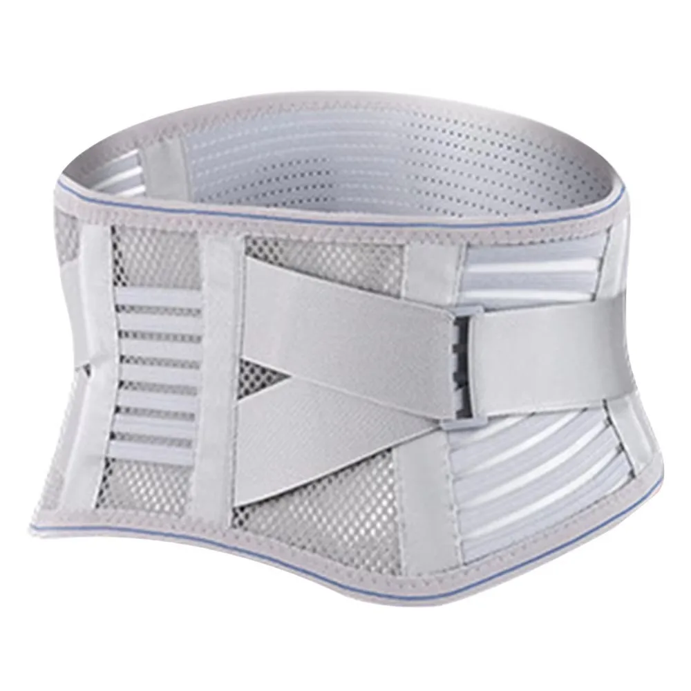 

Adjustable Lower Back Brace 4 Steel Stays Compression Lumbar Support Belt Stabilizing Breathable Fitness Waist Protector