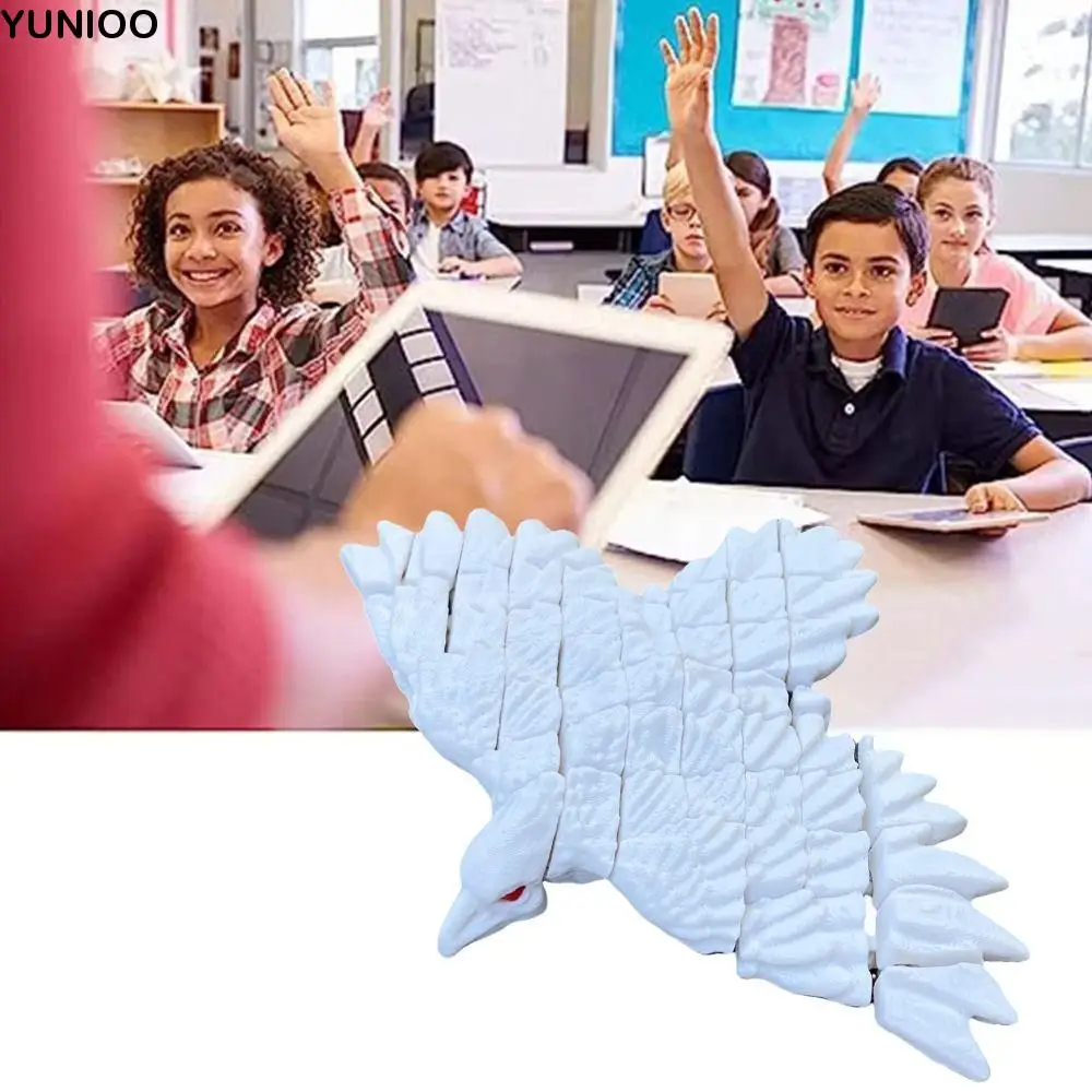 

Multi-Jointed 3D Printed Eagle Ornament Movable 3D Printing Multi Joint Animal Toys Crafts Model Doll Eagle Simulation Toy