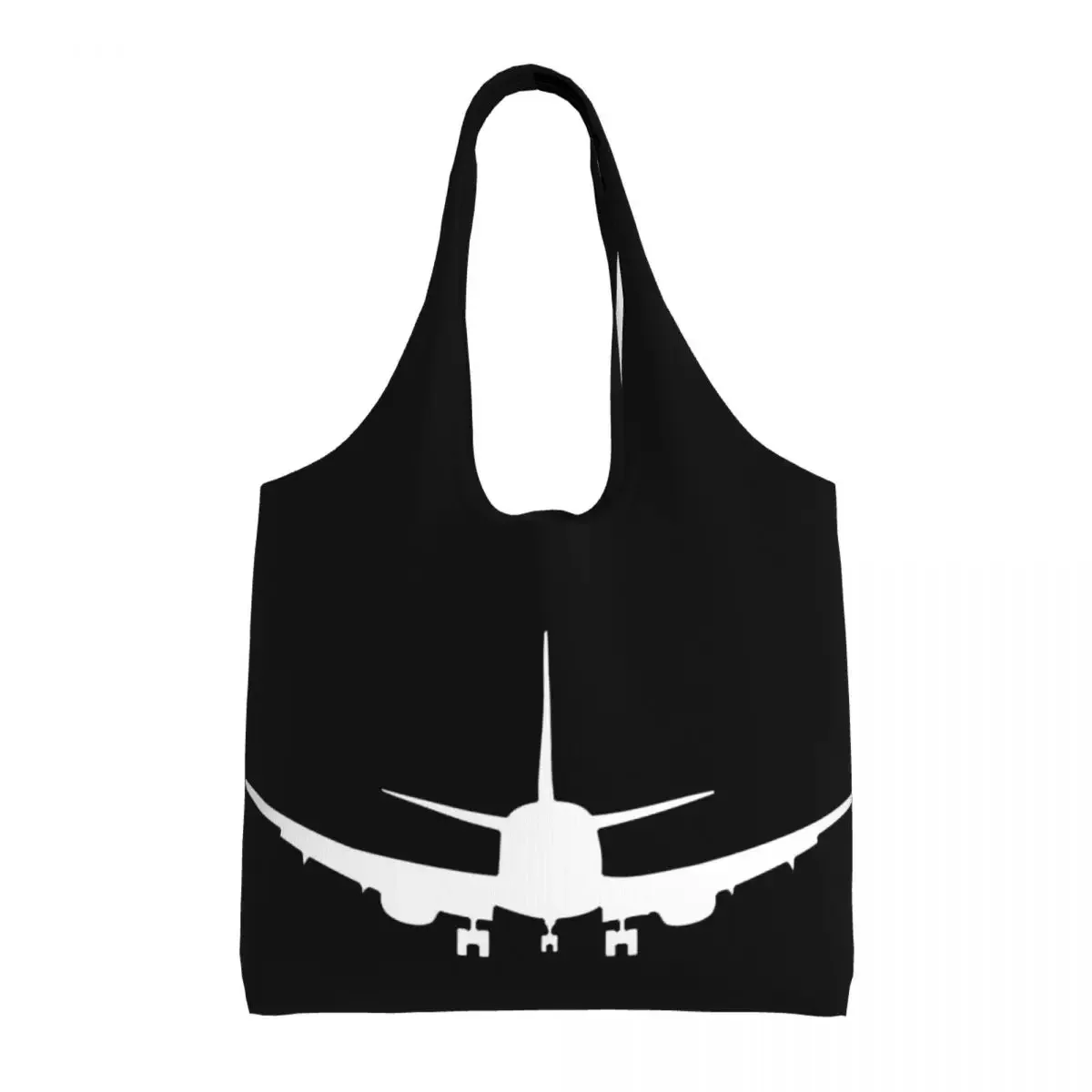 

Cute Printed Awesome Airplane Tote Shopping Bag Washable Canvas Shopper Shoulder Aviation Plane Pilot Gift Bags Handbags