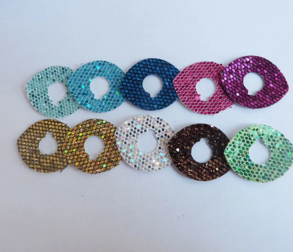 

new arrvial design 23x28mm oval shape glitter Nonwovens for toy eyes findings--color option--sp (without eyes)