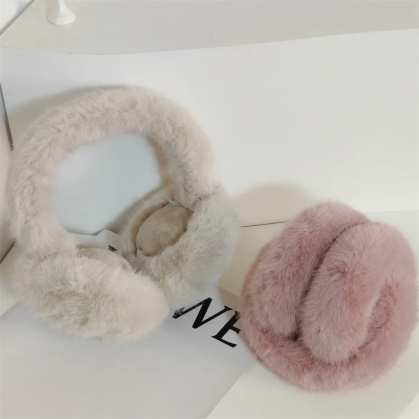 1 قطعة الموضة بلون لينة أفخم الأذن دفئا شتاء دافئ غطاء للأذنين في الهواء الطلق الباردة حماية الأذن يفشل للطي إيرفلاب غطاء للأذن #2