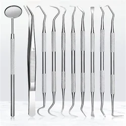 Dental Mirror Sickle Tartar Scaler Teeth Pick Spatula Dental Laboratory Equipment Dentist Gift Oral Care Tooth Cleaning Tools