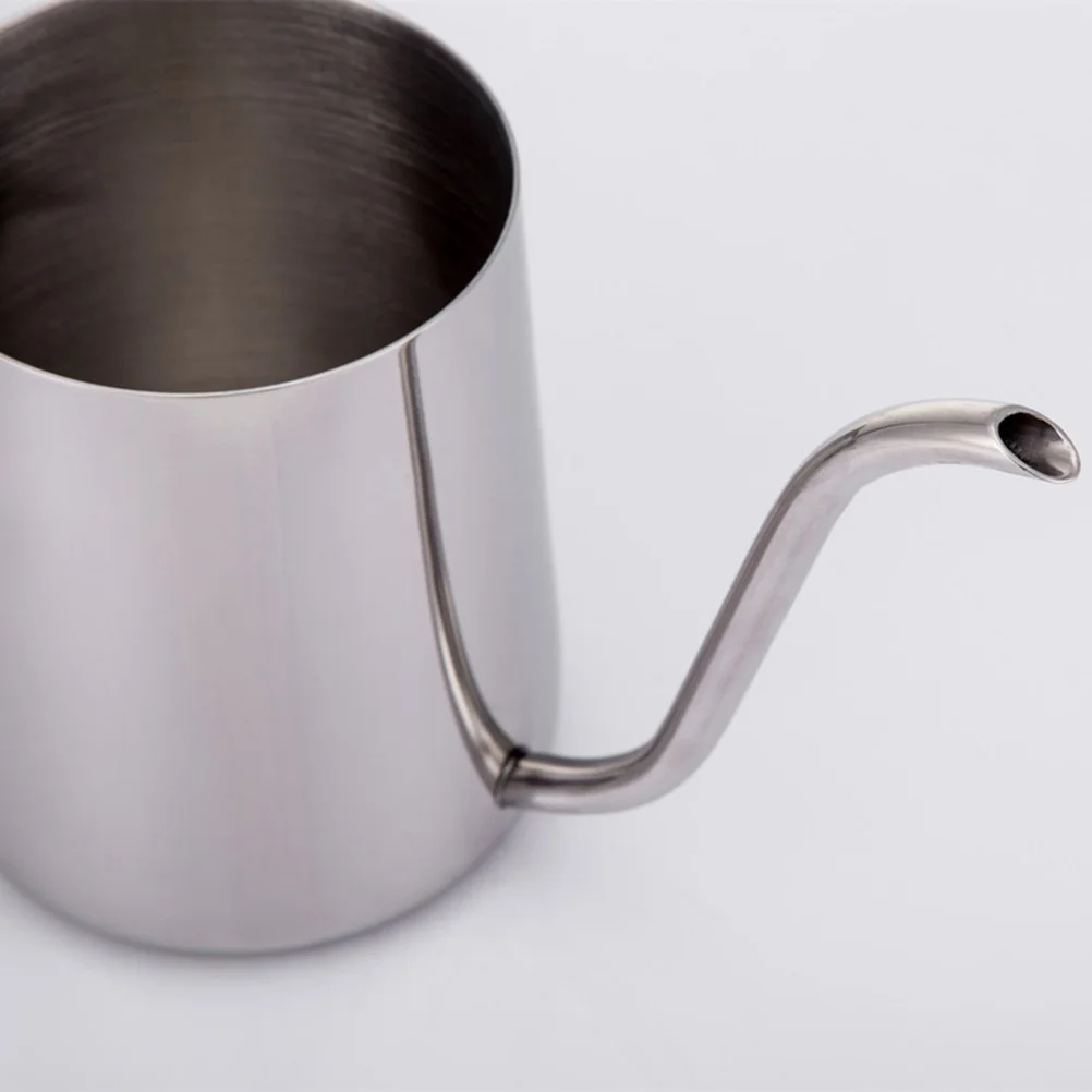 

Stainless Steel Hand Punch Coffee Kettle Household Non-Stick Heat Resistant Coffee Pot Easy Clean Silver Color Kitchen