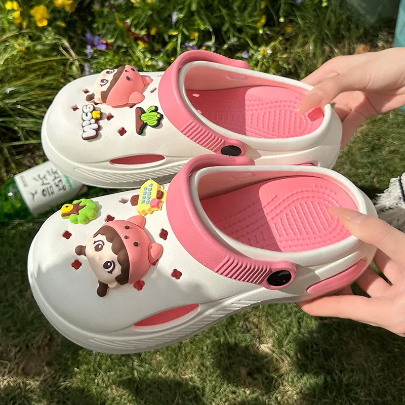 Zapatillas impermeables a la moda, sandalias para niños, zapatos, zapatillas de verano para exteriores, zapatos de jardín de suela blanda, zuecos de