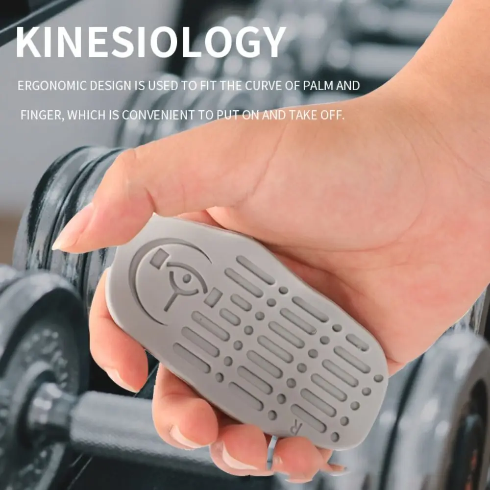 

1 Pair Ergonomic Weight Lifting Grips Anti-slip Honeycomb-shaped Workout Gym Gloves Anti-friction Silicone Silicone Palm Grips
