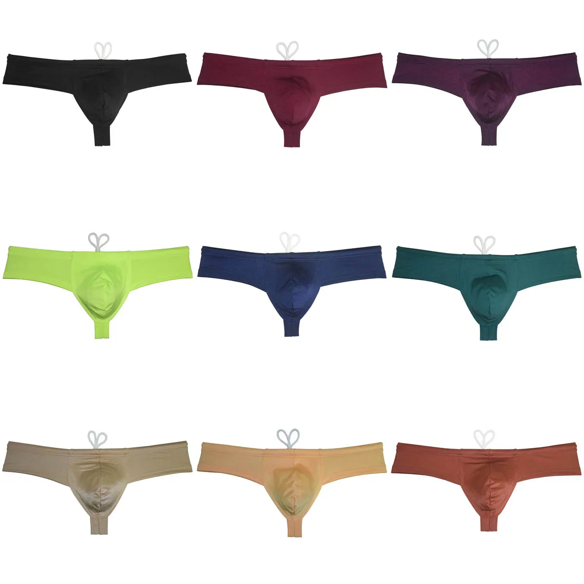 

‍️ ️Men's Cheeky Jockstrap Brazilian Underwear Quick-drying Swimwear Enhancing Pouch Tangas Sexy Breathable Drawstring Briefs