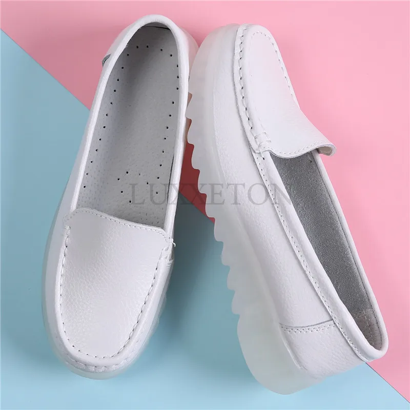 Nurse Shoes for Women Spring New Style Comfortable Soft Sole Non Tiring Non Slip Breathable Thick Sole Versatile White Shoes