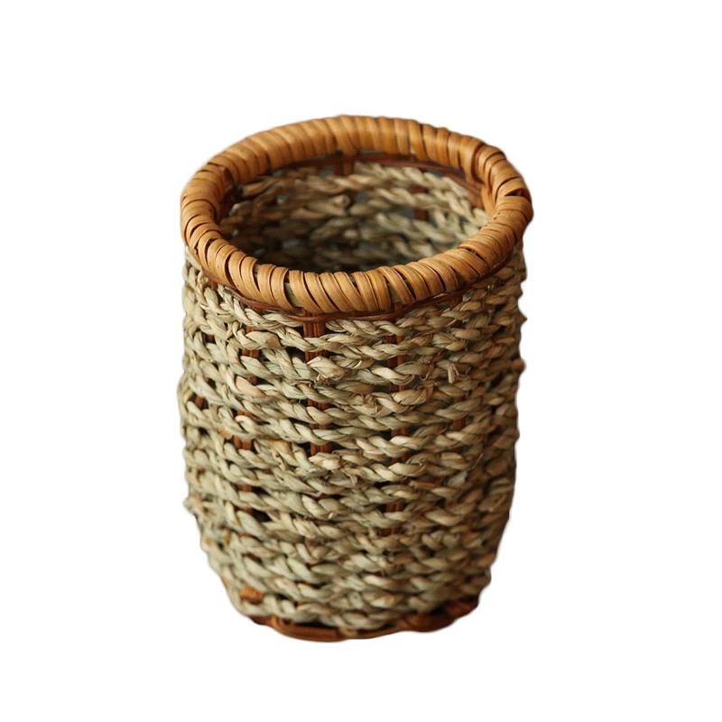 Mountain Bamboo Rattan Woven Six Gentlemen Tea Container Straw Woven Bamboo Woven Bamboo Teaware Set Tea Filter Tea Ceremony