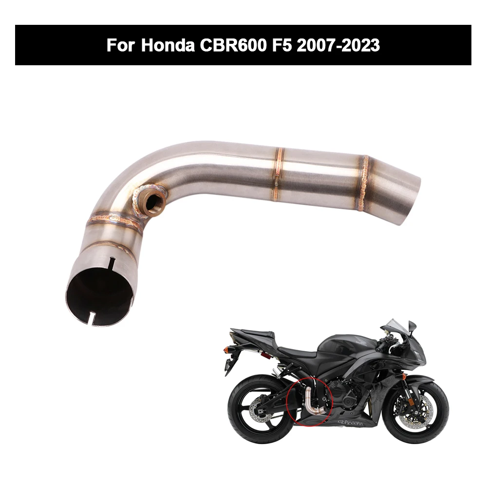 

For Honda CBR600 F5 2007-2023 51MM Motorcycle Exhaust System Escape Moto Middle Link Pipe Tube Stainless Steel