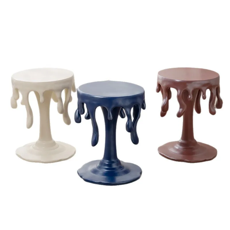 Yjq light luxury water drop coffee table small apartment round table heterosexual irregular side table