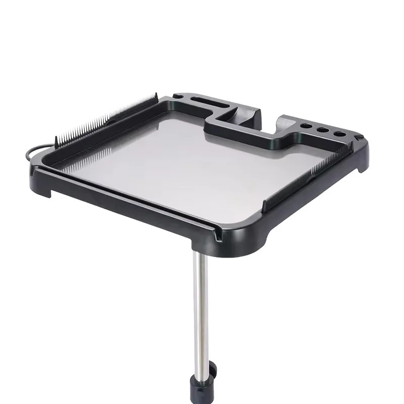 

Hairstylist Magnetic Rolling Aluminum Tray Cart on Wheels, Hair Salon Wig Holder Removable Hair Extension Tool Tray