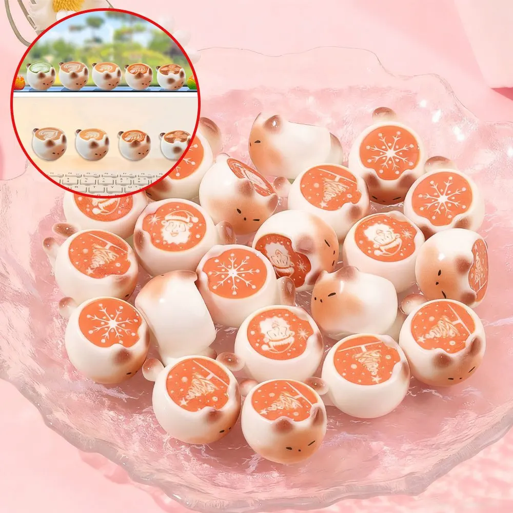 1/2/5pcs Resin Cat Coffee Cup Shaped Non Porous Beads, DIY Jewelry Accessories, Christmas, Valentine's Day, Thanksgiving Gifts
