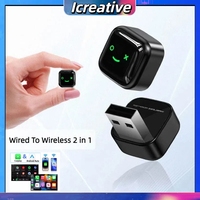 Mini Adapter Wireless for Apple CarPlay Android Auto 2in1 Dongle for OEM CarPlay Wired To Wireless Smart Box Tempered Material